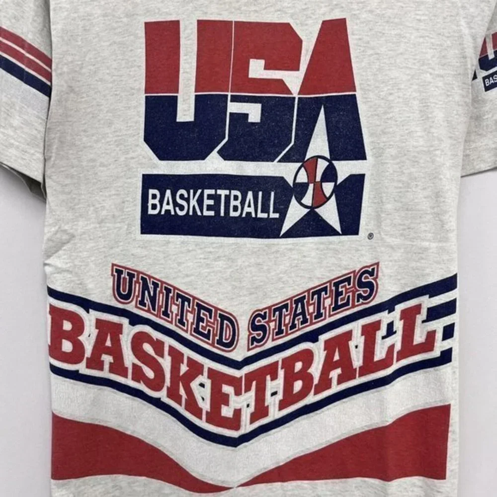Vtg USA Basketball #1 Dream Team Men's T-Shirt Single Stitch Salem Sportswear M‎